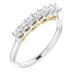 Seven-Stone Sculptural Anniversary Band