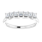 Seven-Stone Sculptural Anniversary Band