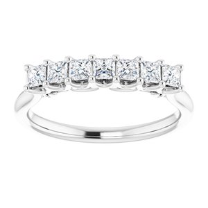 Seven-Stone Sculptural Anniversary Band