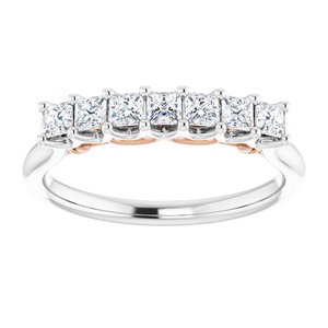 Seven-Stone Sculptural Anniversary Band