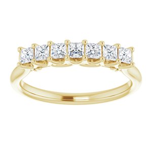 Seven-Stone Sculptural Anniversary Band
