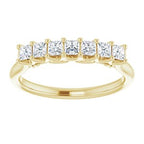 Seven-Stone Sculptural Anniversary Band