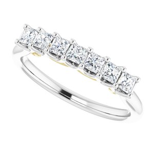 Seven-Stone Sculptural Anniversary Band
