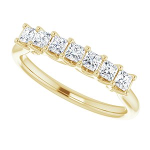 Seven-Stone Sculptural Anniversary Band