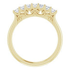 Seven-Stone Sculptural Anniversary Band