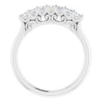 Seven-Stone Sculptural Anniversary Band