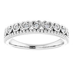 Stackable Beaded Heart Ring