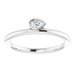Bezel-Set Stackable Ring