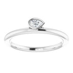 Bezel-Set Stackable Ring