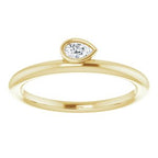 Bezel-Set Stackable Ring