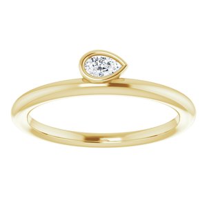 Bezel-Set Stackable Ring