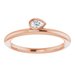 Bezel-Set Stackable Ring