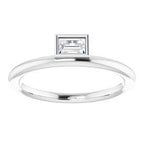 Bezel-Set Stackable Ring