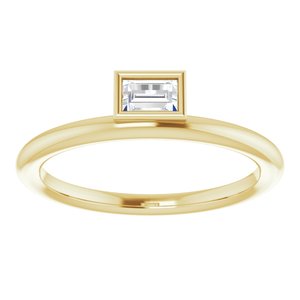 Bezel-Set Stackable Ring