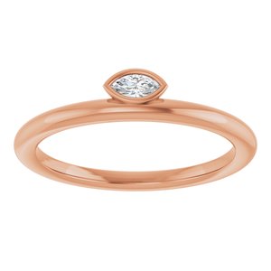 Bezel-Set Stackable Ring