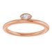 Bezel-Set Stackable Ring