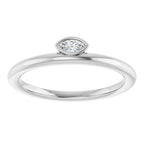 Bezel-Set Stackable Ring
