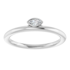 Bezel-Set Stackable Ring