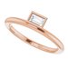Bezel-Set Stackable Ring