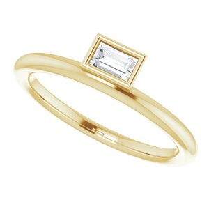 Bezel-Set Stackable Ring