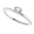 Bezel-Set Stackable Ring