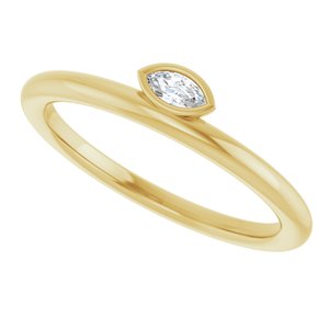 Bezel-Set Stackable Ring
