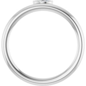 Bezel-Set Stackable Ring