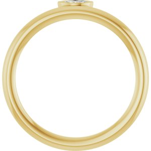 Bezel-Set Stackable Ring