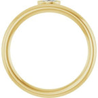 Bezel-Set Stackable Ring