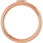 Bezel-Set Stackable Ring