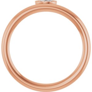 Bezel-Set Stackable Ring