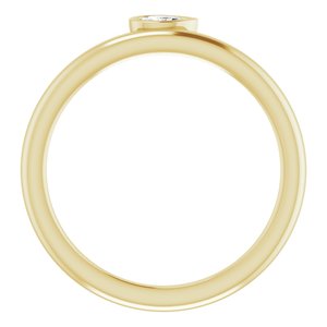 Bezel-Set Stackable Ring