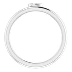 Bezel-Set Stackable Ring