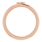 Bezel-Set Stackable Ring
