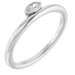 Bezel-Set Stackable Ring