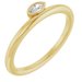 Bezel-Set Stackable Ring