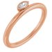 Bezel-Set Stackable Ring