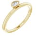 Bezel-Set Stackable Ring