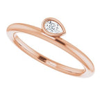 Bezel-Set Stackable Ring