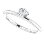 Bezel-Set Stackable Ring