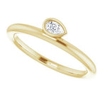 Bezel-Set Stackable Ring