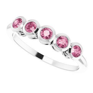 Five-Stone Bezel-Set Ring