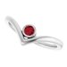 Bezel-Set Solitaire V Ring