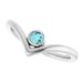 Bezel-Set Solitaire V Ring