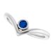 Bezel-Set Solitaire V Ring