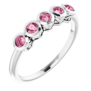 Five-Stone Bezel-Set Ring
