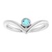 Bezel-Set Solitaire V Ring