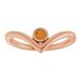 Bezel-Set Solitaire V Ring