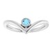 Bezel-Set Solitaire V Ring