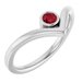Bezel-Set Solitaire V Ring